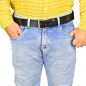Preview: UMTI® Gürtel Herren Ledergürtel aus Büffelleder für Männer 25- (33A) Jeans Echtleder 35mm breit kürzbar Neu